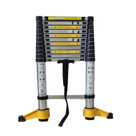 Edendirect 11.5 ft. Aluminum Telescopic Ladder, 330 lb. Capacity, 360 Deg Stabilizer, Magnetic Tool Strip ED-W2717P257438