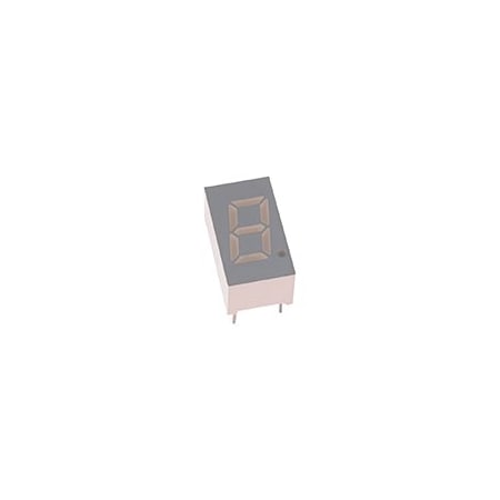 Sunled LED Display, Single Digit, Color: Yellow Lens: Wavelength: 590nm Min.Intensity: 2200 XDUY06C