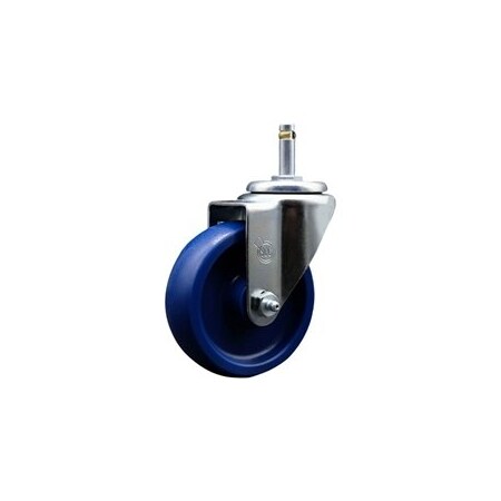 Service Caster 4'' Solid Polyurethane Wheel Swivel 7/16'' Grip Ring Stem Caster SCC-GR20S414-SPUS-716138