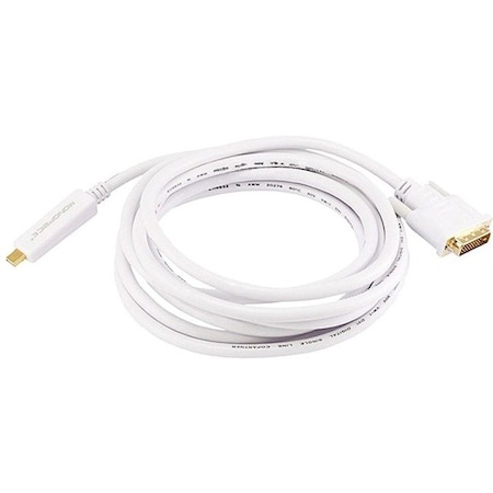 Monoprice 10ft 32AWG Mini DisplayPort to DVI Cable - White 6000