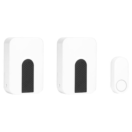 Heath Zenith Black/White Plastic Wireless Doorbell Kit 18000325-R