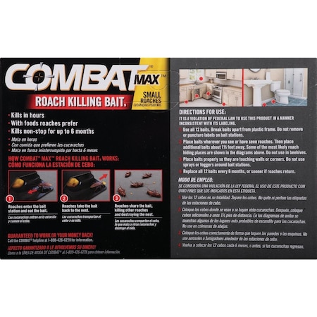 Combat Source Kill 0.42 Oz. Solid Small Roach Bait Station, 12PK DIA 51910