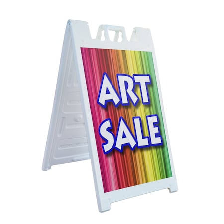 Signmission Art Sale, A-Frame & 2 Decals Installed, Heavy-Duty Plastic Frame SBHD-D-2436-Art Sale