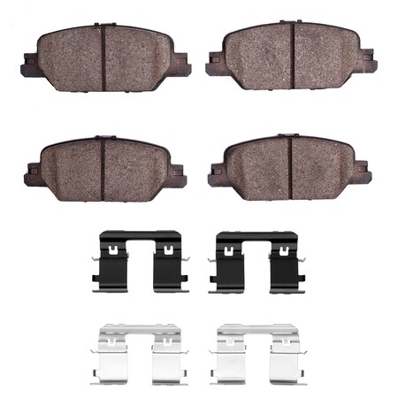 Dynamic Friction Co DFC HybriDynamic Brake Pads Hrdwr Kit 4000-2037-01