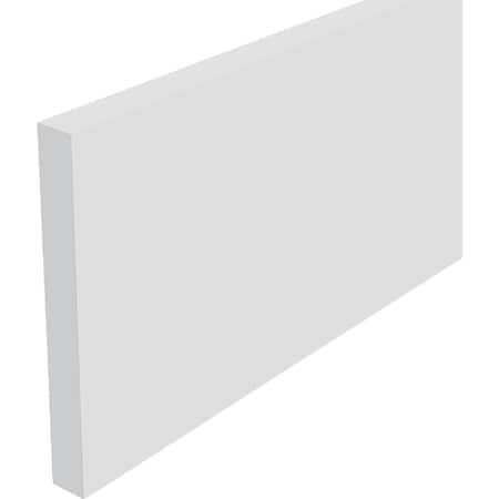 Westlake Royal Building Products Craftsman 3/8'' W.x1-1/2'' H.x8 ' L. Wht PVC Flat Trim 5836341