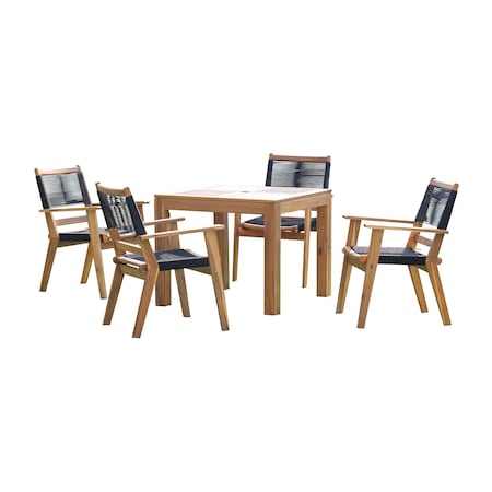 Panama Jack Outdoor Panama Jack Laguna 5-Piece Square Dining Set PJO-3301-ACA-5DA