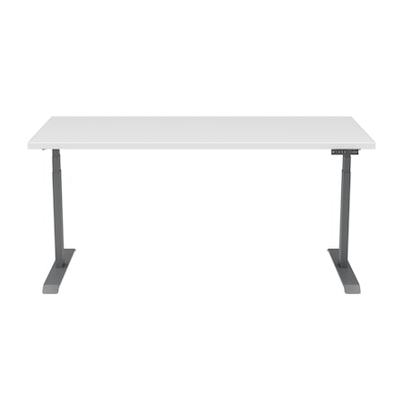 Homeroots 48" White and Gray Writing Desk 524932