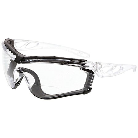 Mcr Safety Checklite(R) CL5, Bifocal Safety Glasses, Anti-Fog & Anti-Scratch, Clear Lens, Clear Frame CL5H20PF