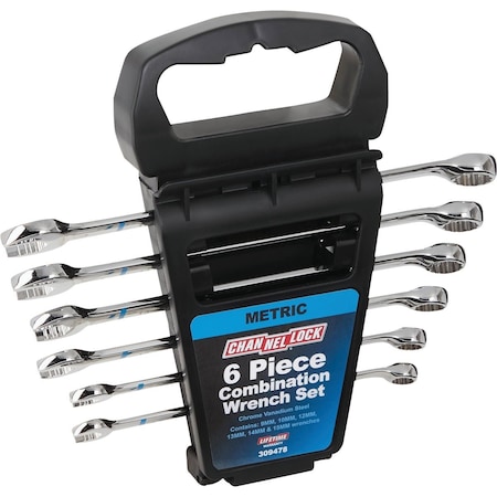 Channellock Metric 12-Point Combination Wrench Set, 6-Piece 309478