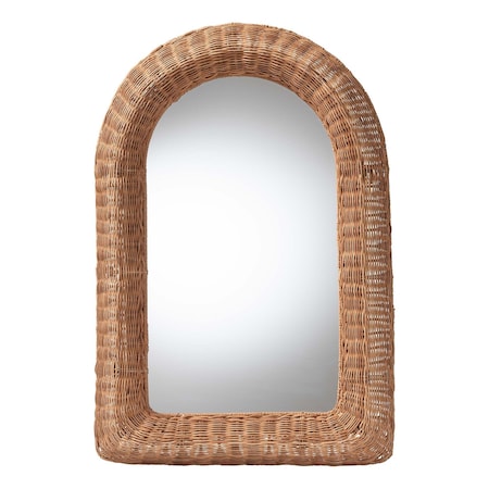 Bali & Pari Brisia Natural Rattan Mirror, Arched, Natural 260-14231-ZORO
