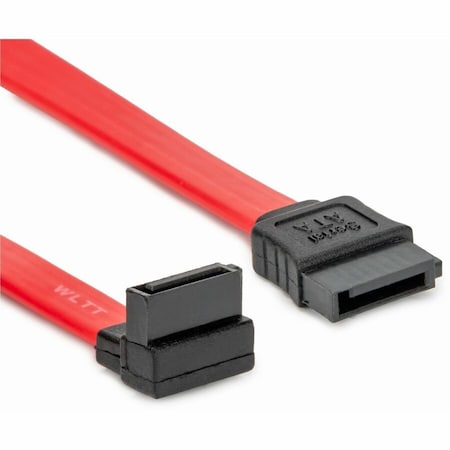 Rocstor PREMIUM 12IN 30CM SATA TO LEFT ANGLE 90 DEGREES SATA CABLE - SATA 3.0 6GBPS BA Y10C861-RD