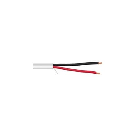 Cable Wholesale Plenum Security Cable, White, 18/2 (18 AWG 2 Conductor), Stranded, CMP, Pullbox, 500 foot 11K5-02912SF
