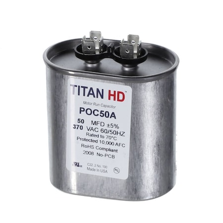Diversitech 50MFD, 370V, Ovl Run Capacitor POC50A