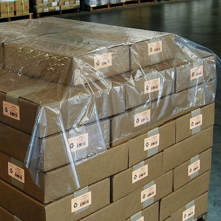 Zoro Select 1 mil Clear Pallet Cover, 48 in W, 42 in D, 48 in L, 150 PK 10G-484248