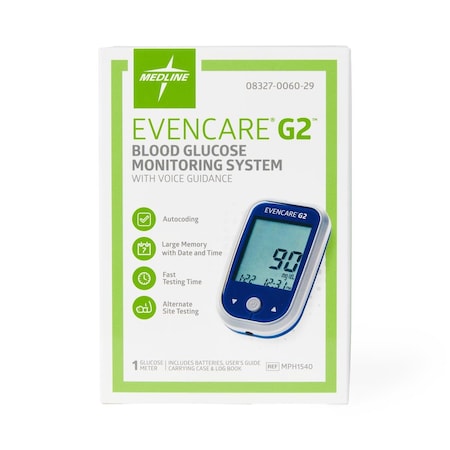 Medline EvenCare G2 Blood Glucose Monitoring Meter MPH1540