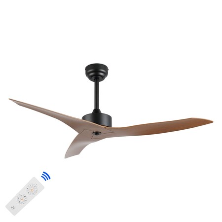 Jonathan Y Aldrin 50" Modern Minimalist Iron/Plastic Mobile-App/Remote-Controlled 6-Speed Razor Ceiling Fan, Lig JYL9715E