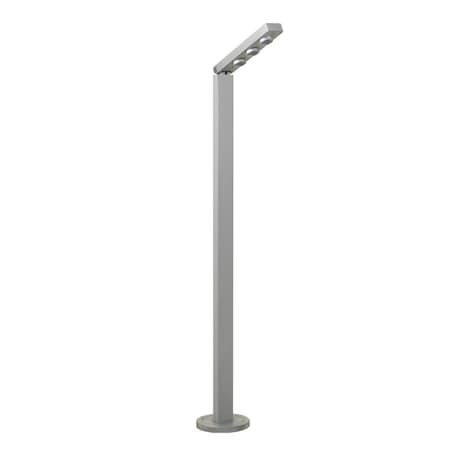 Gorgeousglow 20 in. LED Mizar Pole, 3000K - Silver GO1795447