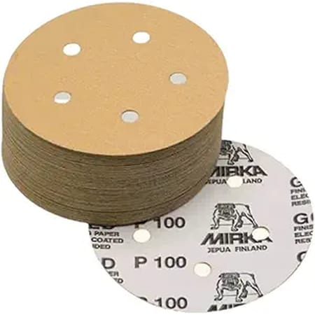 Mirka Abrasives Iridium Semi-Open Coated Abrasive Disc, 6 in Dia, Aluminum Oxide/Ceramic Abrasive, Gray, 100PK 24-342-080