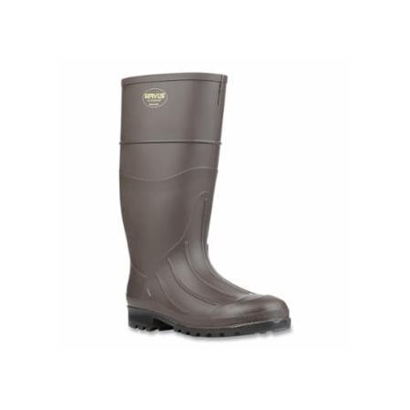 Servus Iron Duke Boots, Plain Toe, Size 9, 15 in H, PVC, Brown/Black Sole 922-18805-090