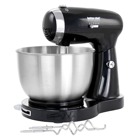 Better Chef 350 Watt MegaMix Stand Mixer in Black IM-8271B