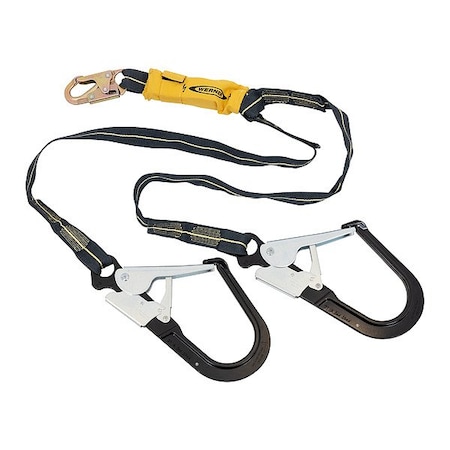 Werner Arc-Flash Lanyards Arc Flash Twinleg Lanyard, 6 ft Length, Snap Hook, Steel, 310 lb Weight Capacity C911800