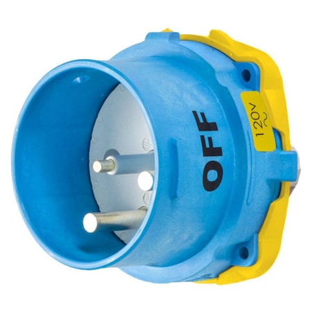 Meltric DSDC9 INLET POLY BLUE SIZE 5 TYPE 4X 2P+G 100 A 130 VDC 33-98109