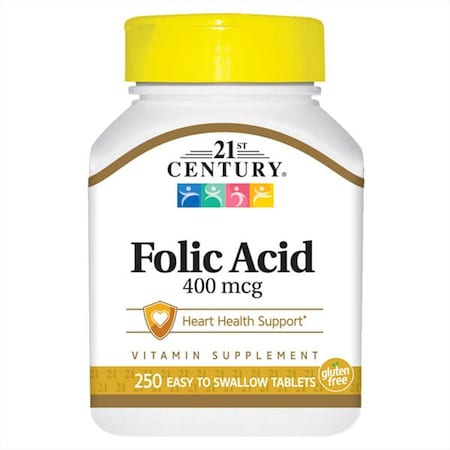 21St Century Folic Acid, 400mcg, 250PK 74098521377