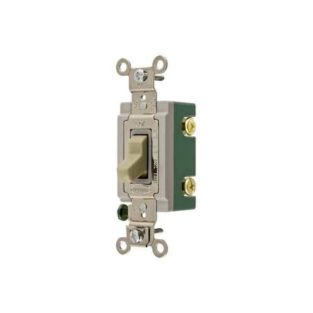 Hubbell Heavy Duty Industrial Toggle Switch, 30A 120/277V AC, Single Pole, Back & Side Wired HBL3031I
