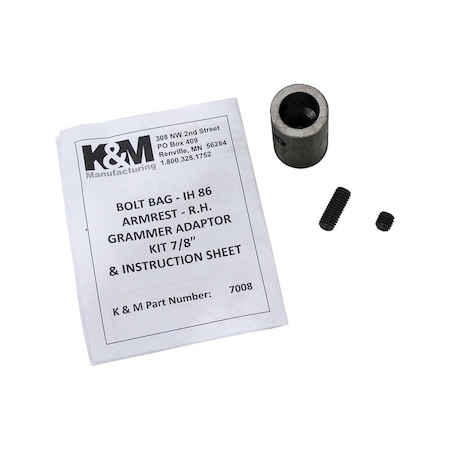 Uni Pro Grammer Armrest Adapter Kit Case/International Harvester/Massey Ferguson/Versatile 86 RH 7008