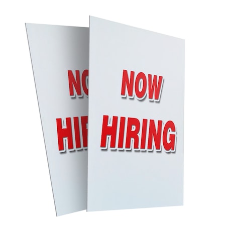 Signmission Now Hiring, Plastic Signs Only 24 Inch x 36 Inch, Corrugated Plastic, 2PK CSB-2436-2PACK-Now Hiring