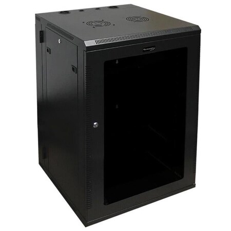 Wavenet 24 in. 18U Server Wall Mount Cabinet, Black 3009-N