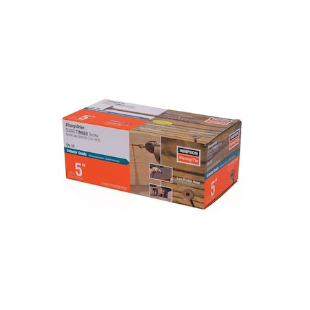 Simpson Strong-Tie Co Strong-Drive No. 5 Structural Screws 5" L, Star Drive, Low Profile Head, Double-Barrier Coating, 50PK SDWS22500DB-R50