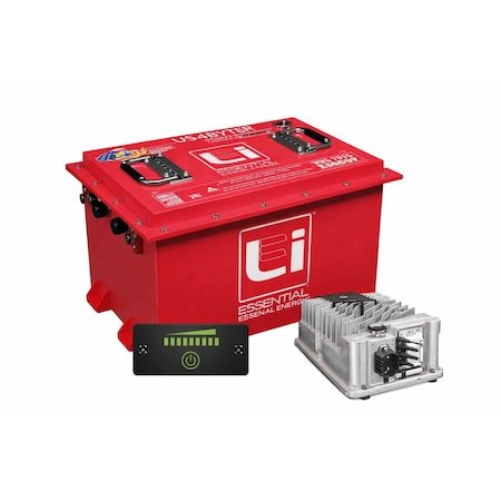 Us Battery 1050 W Charger and 48V 105Ah Lithium-Ion Batteries, LFP 803456