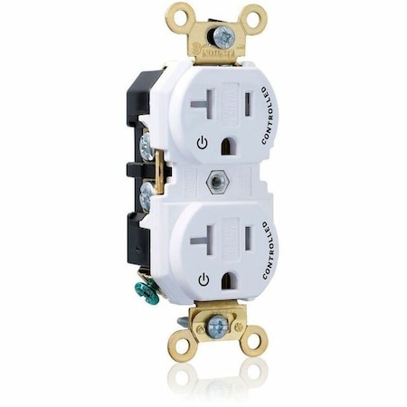 Leviton Extra Heavy Duty Controlled Duplex Receptacle 20 Amp, 125 Volt 5362-2PW