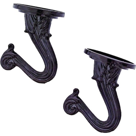 Landscapers Select Ceiling Hook, 1.5 in L, 1 Dia in H, Steel, Black Coated Finish, Wall Mount Mounting GB0433L