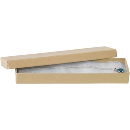 Partners Brand Jewelry Boxes, 8" x 2" x 7/8", Kraft, PK100 JB821K
