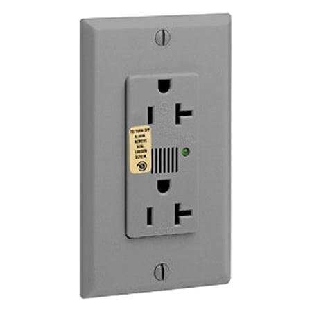Leviton PlugsandReceptacles, 20A, 125VAC, Gry, Nylon 7380-GY