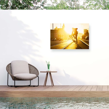 Trademark Fine Art Outdoor Canvas Art Evgeny Evtushenko Flatland Wall Art for Patios, or Gardens 1X10788-OC1624WR