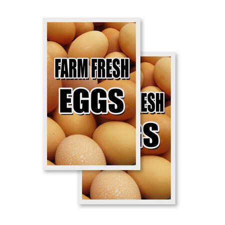 Signmission Farm Fresh Eggs, Vinyl Decals Only 24 Inch x 36 Inch, Vinyl Decal, 2PK DSB-2436-2PACK-Farm Fresh Eggs
