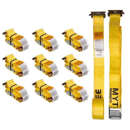 Mytee Products E Track Cam Buckle Strap w/ Spring E Fitting 2 in x 12 ft, 10PK ETKRS12Cx10