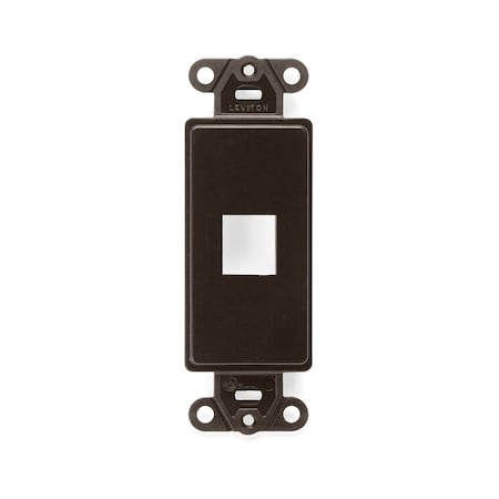 Leviton QuickPort Decora Insert, 1-Port, Brown 41641-B