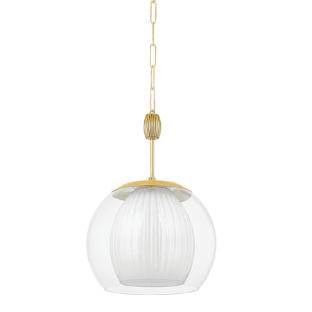 Hudson Valley Lighting Clementon 1 Light Pendant 17 In. Aged Brass 7317-AGB