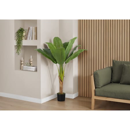Monarch Specialties Artificial Plant, 43" Tall, Banana Tree, Indoor, Faux, Fake, Floor, Greenery, Potted, Real Touch I 9567