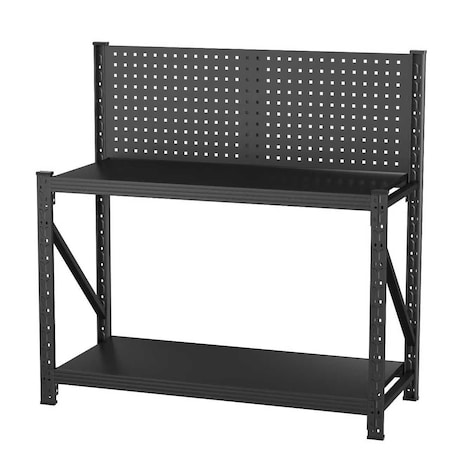 Wrightmaster Multifunctional Workbench with Pegboard, Adjustable Shelf, 2000lbs Capacity ZoroP454761
