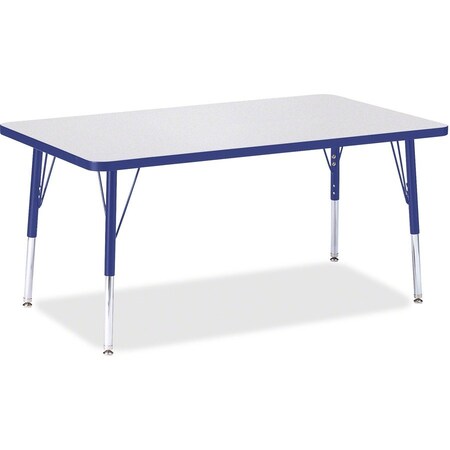 Jonti-Craft Berries Rectangle Activity Table, 30 in. x 48 in., E-height, Freckled Gray/Blue/Gray 6473JCE003
