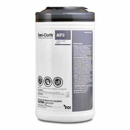 Sani-Cloth Af3 Surface Disinfectant Cleaner Premoistened Germicidal Manual Pull Wipe Canister NonSterile, 75PK P72584