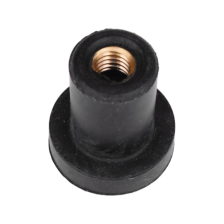 Auveco Rubber Nut M6-1.0829 Length, 25PK 16252