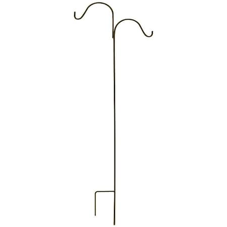 Landscapers Select Shepherd Hook, 24 in L, 64 in H, Steel, Matte Hammertone Bronze GB-3092-1