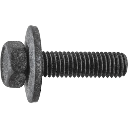 Auveco Hex Head Sems Screw M5-0.80 x 20mm, 50PK 23801