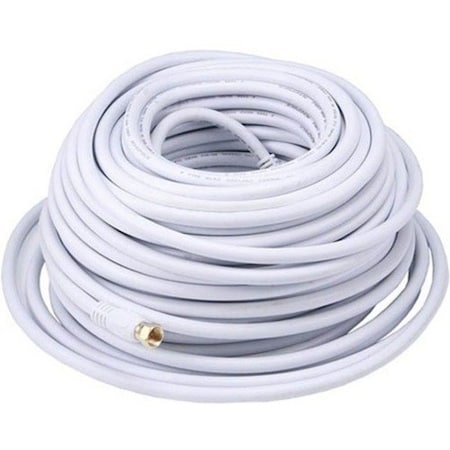Monoprice Cl2 Coaxial Cable, F Type 100 ft., Color: White 4062
